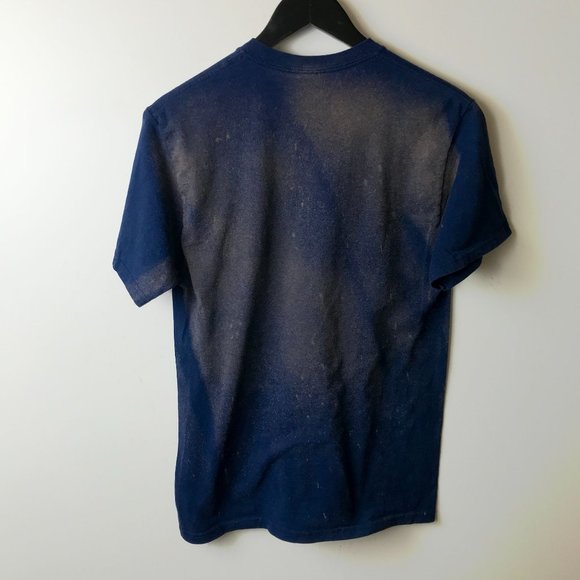 Bleached Split Happens T Shirt Gray Blue Medium M Bowling Pins Graphic Tee Solid - Picture 3 of 12